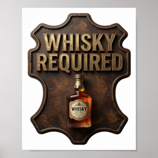 Fängslande Guld WHISKY KRÄVS Poster (Framsidan)