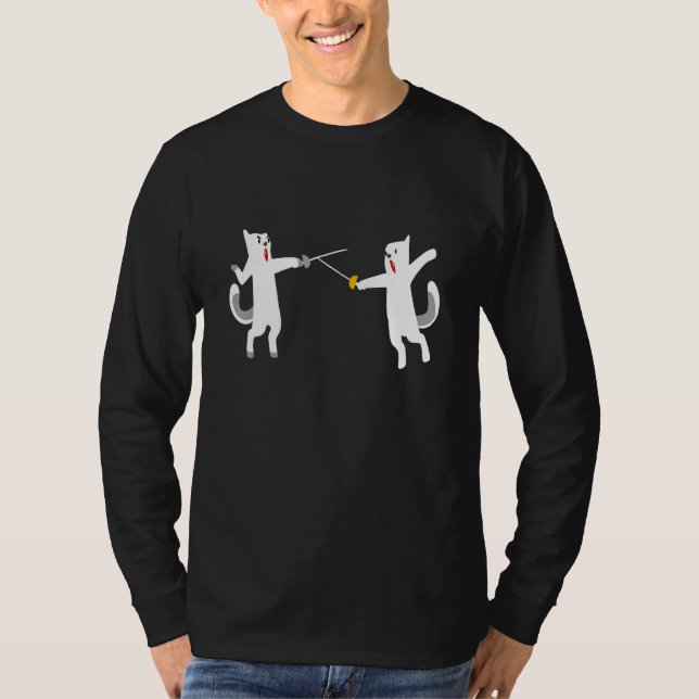 Fängslande katter I Epee Cats Kitten Tourname T Shirt (Framsida)