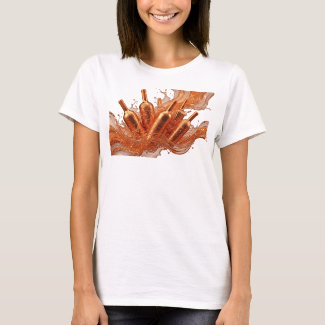 Fängslande Orange ABSTRAKT KONST Grafisk T-shirt (Framsida)