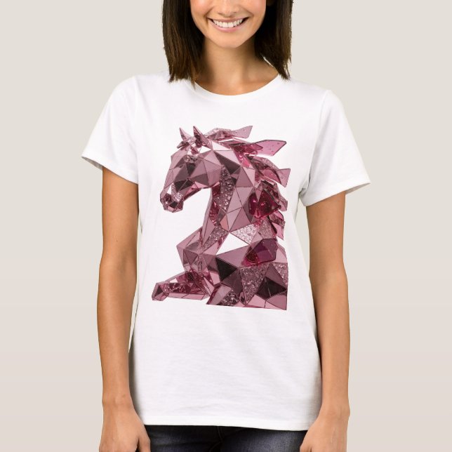 Fängslande Rosa ABSTRAKT KONST Statement Design T Shirt (Framsida)