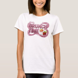Fängslande Rosa BRUNCH TIME Grafisk T-shirt