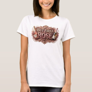Fängslande Rosa MEN FÖRST ROS Textdesign T Shirt