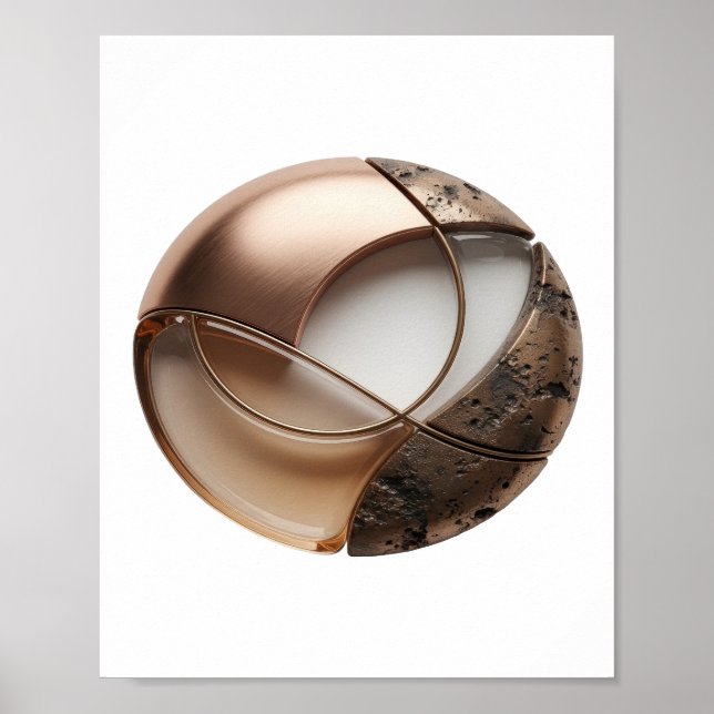 Fängslande Silver ABSTRAKT KONST Grafisk Design v2 Poster (Framsidan)