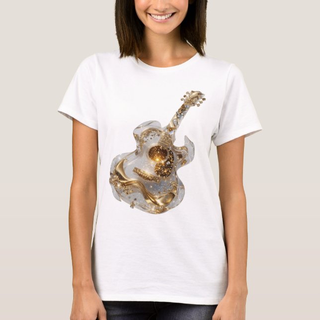Fängslande silver ABSTRAKT KONST Konstnärligt moti T Shirt (Framsida)