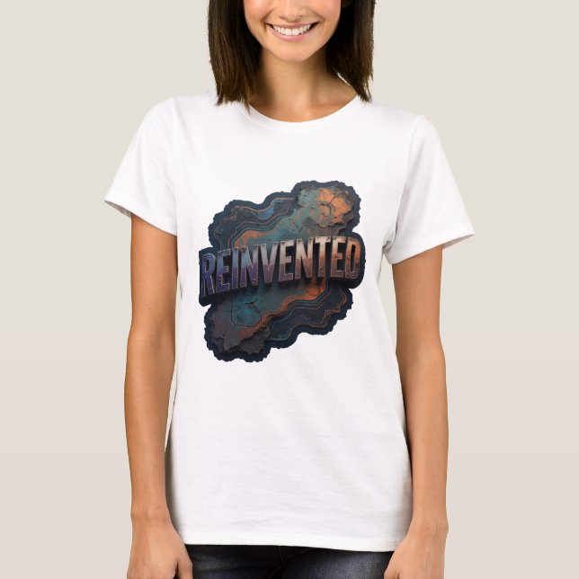 Fängslande Silver ÅTERUPPFUNDET Citat T-shirt (Framsida)