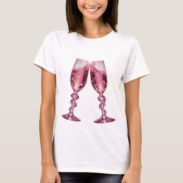 Fängslande Silver CHAMPAGNEGLAS T-shirt (Framsida)