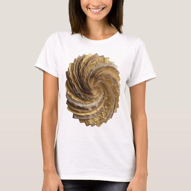 Fängslande silver GULDSPIRAL Citat-design T Shirt (Framsida)