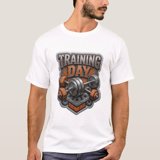 Fängslande Silver TRÄNINGS DAGS Tryck T Shirt (Framsida)
