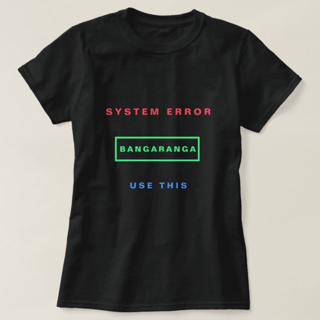 Fängslande Text T-Shirt Systemfel Bangaranga (Design framsida)
