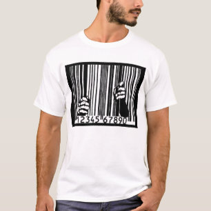 Fängslat av barcoden tee shirt