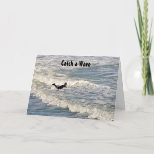 FÅNGST A WAVE BIRTHDAY ÖNSKEMÅL KORT