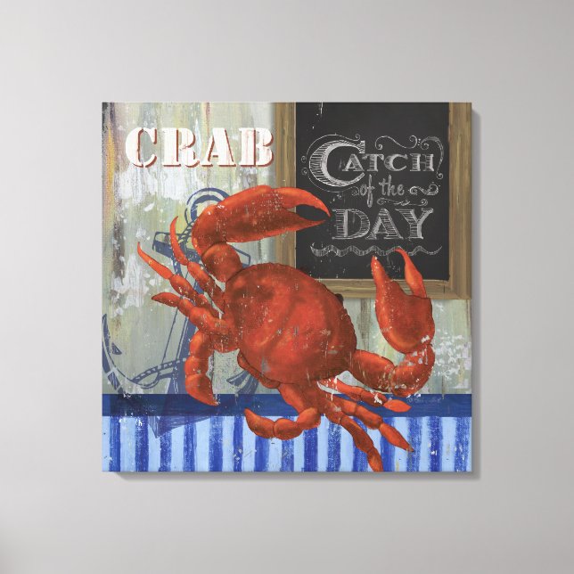 Fångst av dagsljus (Seafood krab Canvas) Canvastryck (Framsida)