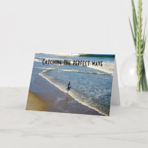 FÅNGST AV PERFEKTEN WAVE-BIRTHDAY KORT