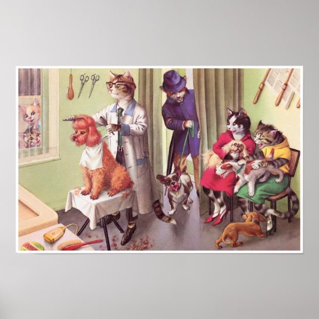 FÅNGST: Bulldog vid Barbers Poster konst (Framsidan)