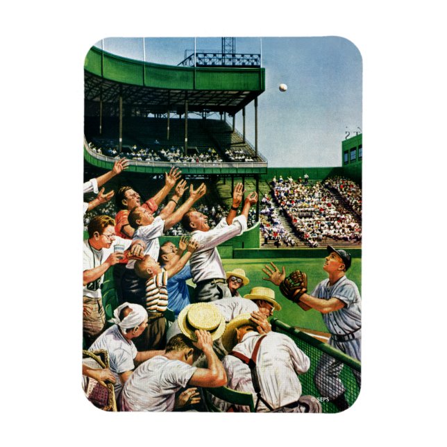 Fångst hemma Springa Boll Magnet (Vertikal)