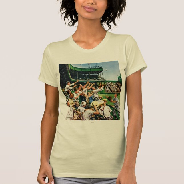 Fångst hemma Springa Boll T-shirt (Framsida)