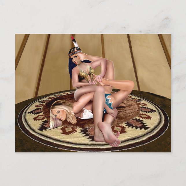 FÅNGST I ETT TEEPET VYKORT (Framsida)