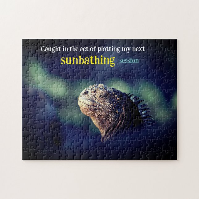 Fångst i marin iguana pussel (Horisontell)