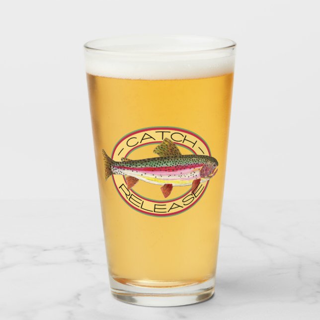 Fångst och frigörande av regnbåge Fiskare Glaskopp (Framsida fylld)