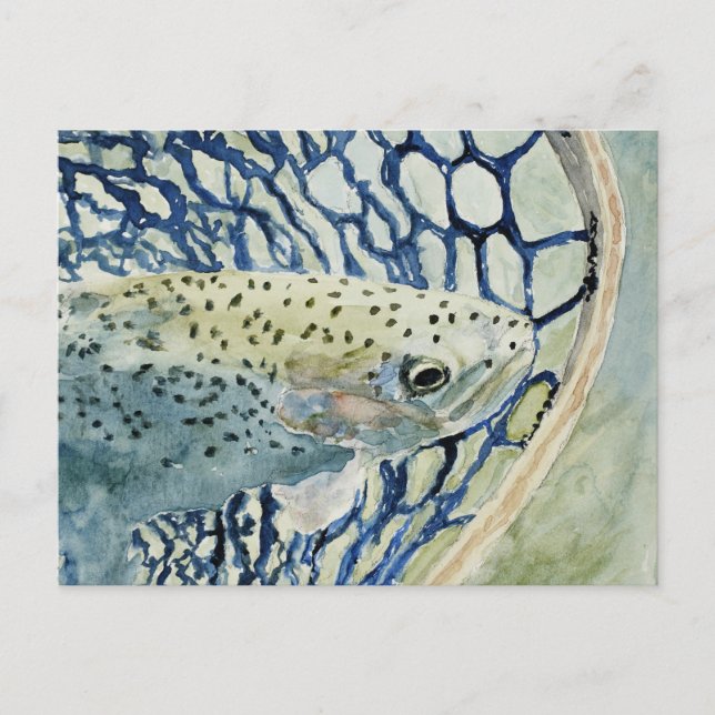 Fångst- och frigörandefiskets utformning vykort (Framsida)