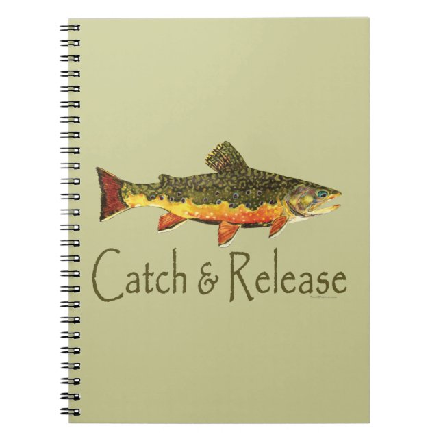 Fångst- och frigöringsregnbågsfiske anteckningsbok (Framsidan)
