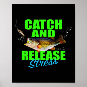 Fångst och frisläppande av fångst Stressar fiskfis Poster