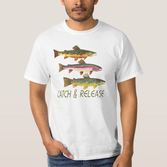 Fångst och frisläppning av regnbåge tee (Framsida)