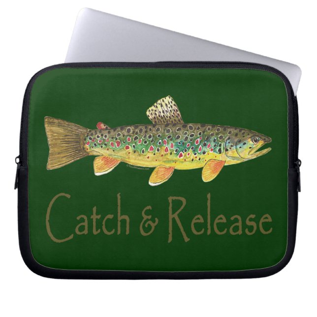 Fångst- och fritidsfiske laptop sleeve (Framsidan)