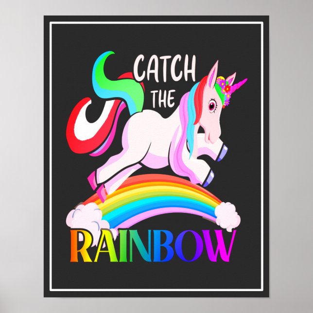 Fångst regnbåge - Unicorn-15989 Poster (Framsidan)