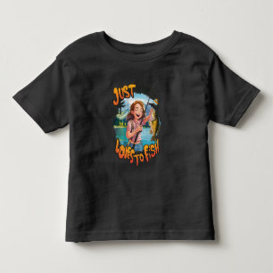 Fångst: Unga flickor med fisk och fiske T Shirt