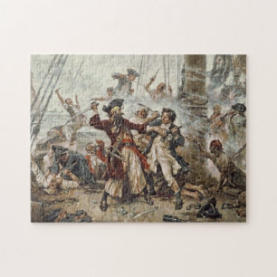 Fångsten av Blackbeard Pirat Puzzle Pussel