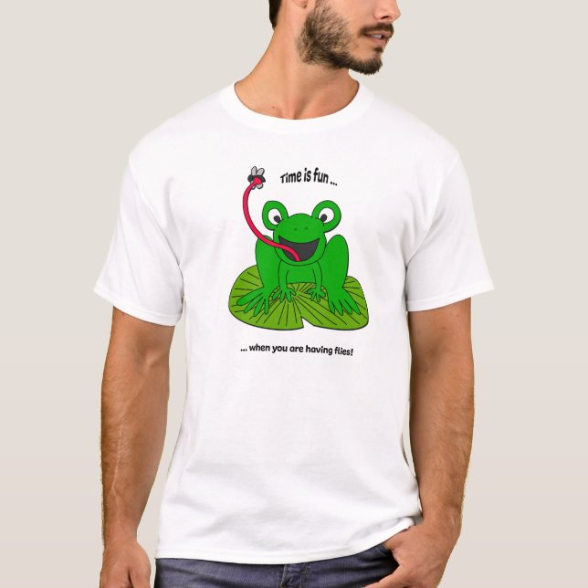 Fångstfiler för groda Tecknader T Shirt (Framsida)