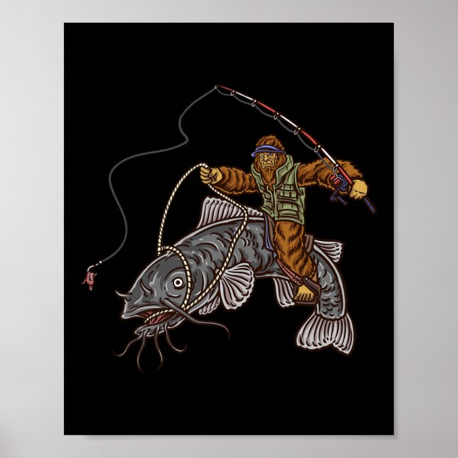 Fångstfiske Bigfoot jakt Fångfiskare 1 Poster (Framsidan)