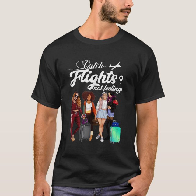 Fångstflyg, ej för flickor och kvinnor t shirt (Framsida)