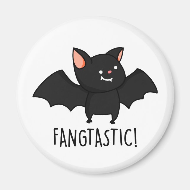 Fangtastic Funny Halloween Pun Magnet (Framsidan)