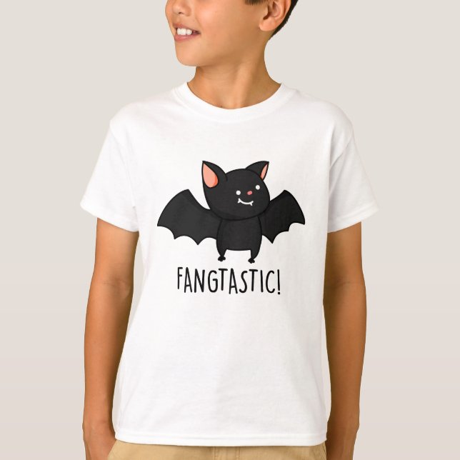 Fangtastic Funny Halloween Pun T Shirt (Framsida)