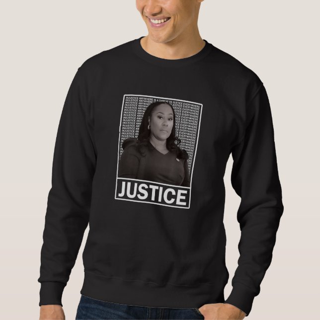 Fani Willis distriktsåklagare Seeks Justice Lång Ärmad Tröja (Framsida)