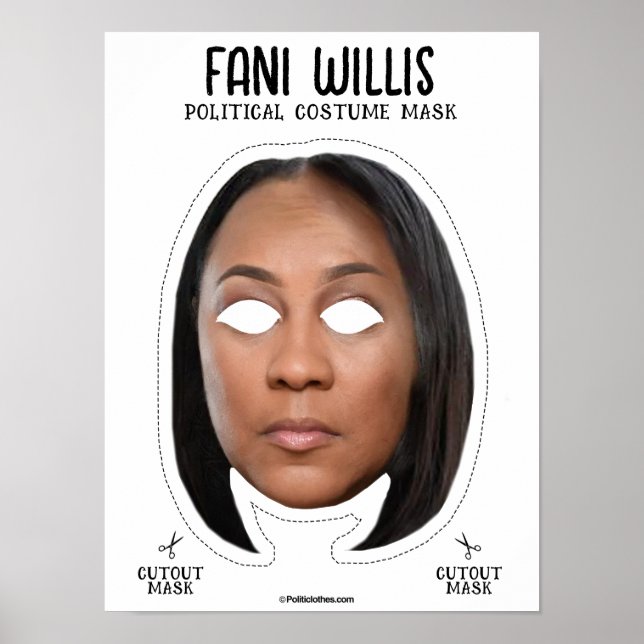 Fani Willis Halloween Costume Mask Poster (Framsidan)