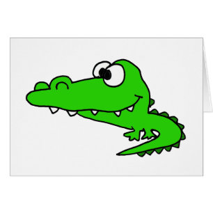 Fånig alligatortecknad hälsningskort