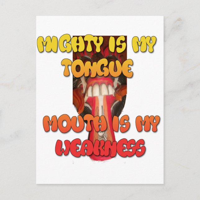 Fånig Ansikte: Tunga-ut-uttryck i Humor Vykort (Framsida)