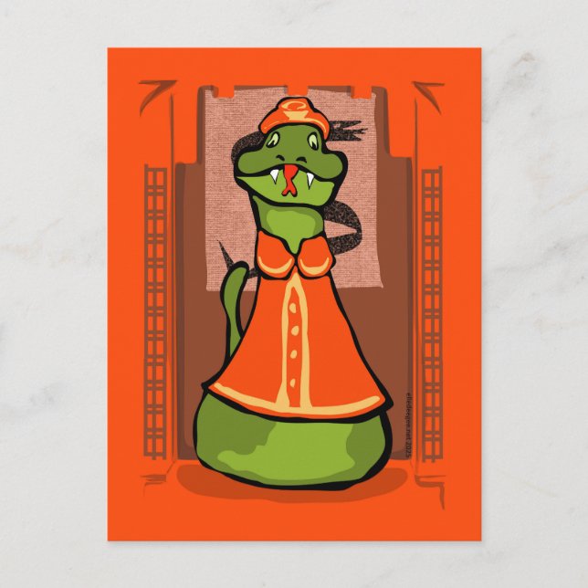 Fånig år för ormen vykort (Framsida)