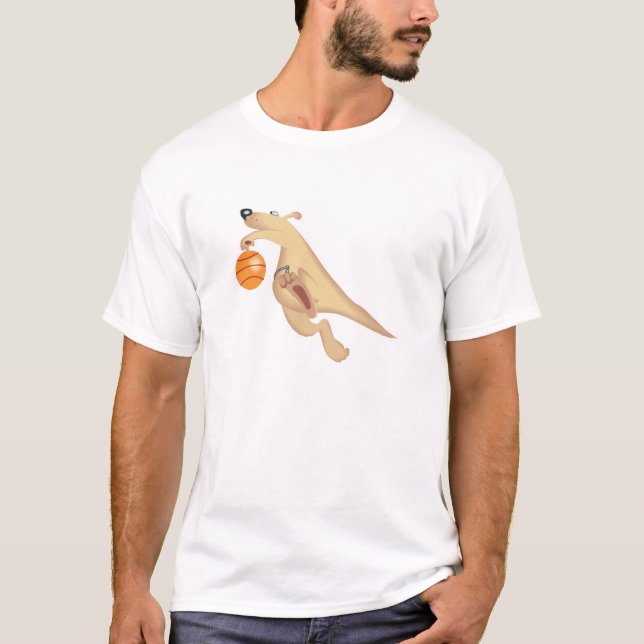 fånig basketboll för spel tee shirt (Framsida)