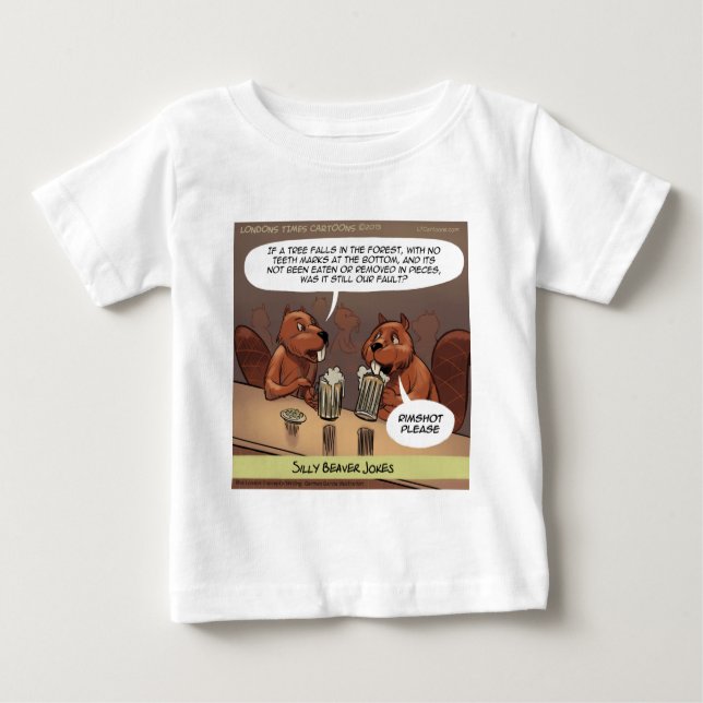 Fånig Beaver Jokes Funny Tecknad T Shirt (Framsida)