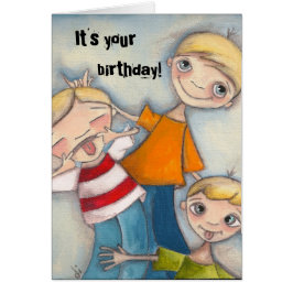 Fånig Boys - födelsedagskort Hälsningskort