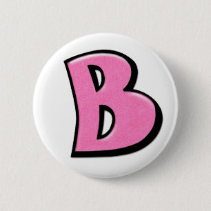 Fånig Brev B rosa Knapp