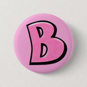 Fånig Brev B rosa Knapp