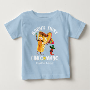 Fånig Burrito Baby första Cinco de Mayo T Shirt