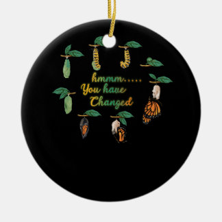 Fånig Caterpelare Monarch Butterfly Humor du har Julgransprydnad Keramik