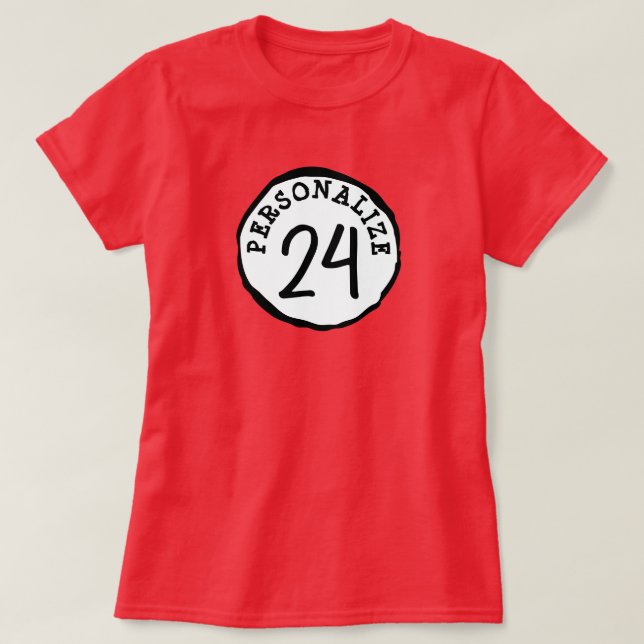 Fånig Circle Anpassningsbar Text T-Shirt (Design framsida)