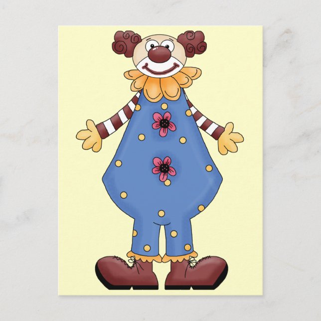 Fånig Circus Clown Vykort (Framsida)